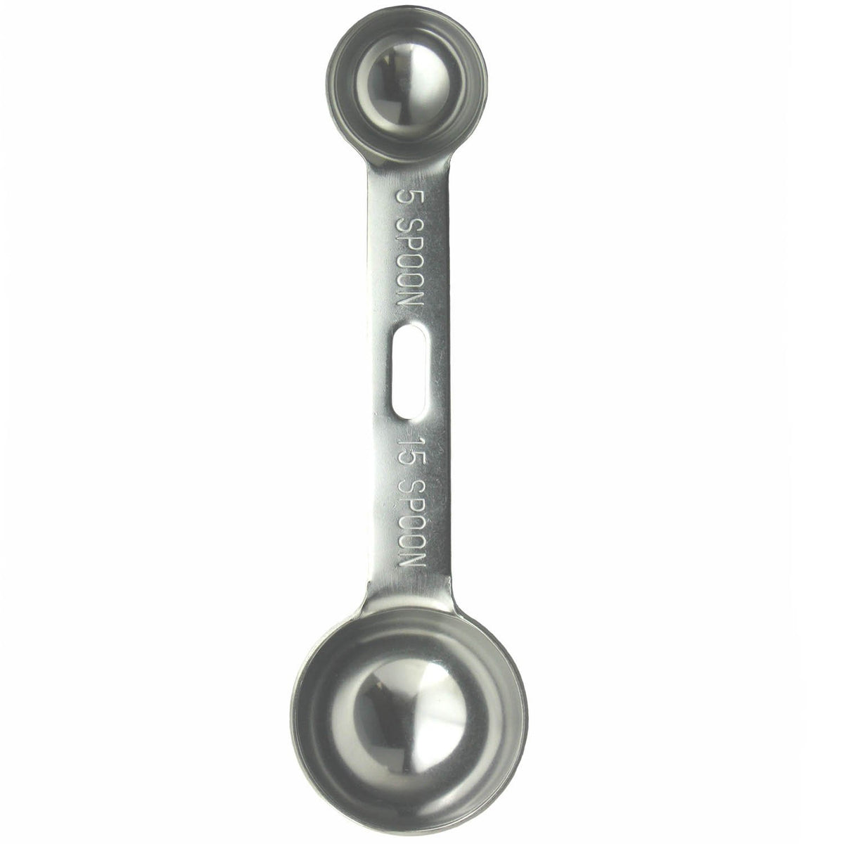 Nagao Tsubamesanjo Extra Thick Double Measuring Spoon, 0.2 fl oz (5 cc), 0.5 fl oz (15 cc), 18-8 Stainless Steel, Made in Japan