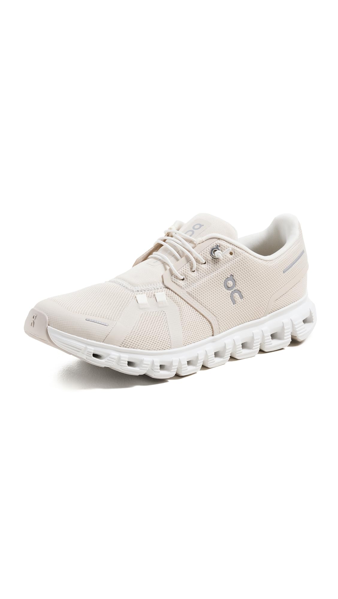 On Women's Cloud 6 Sneakers, Pearl/White, 5.5 Medium US