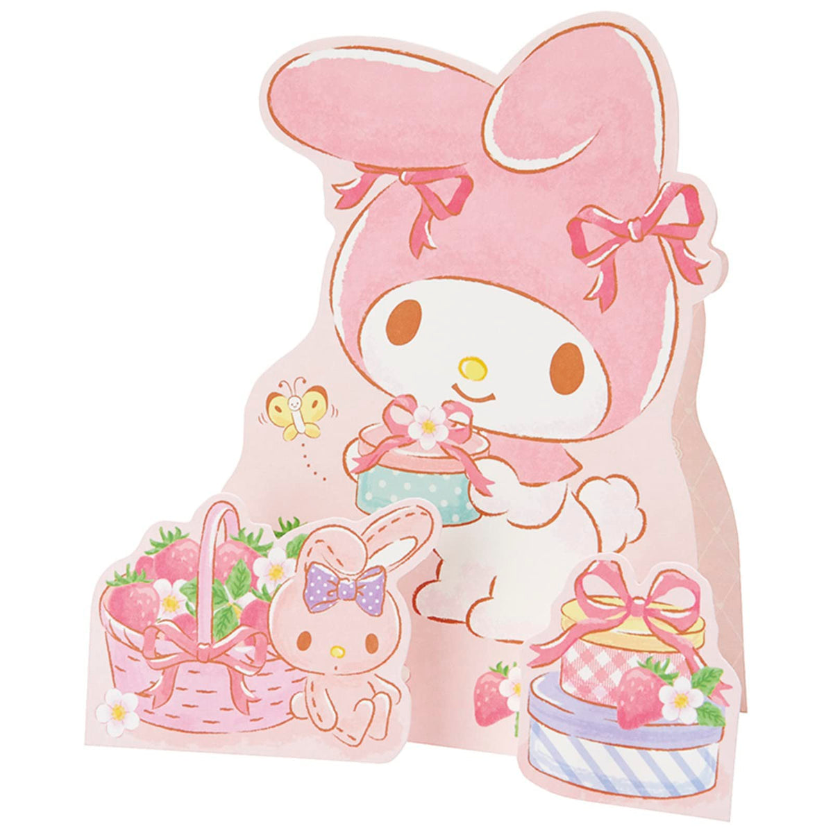 Sanrio MU131-3 SANRIO 732745 My Melody Strawberry Greeting Card Overseas Shipping Available