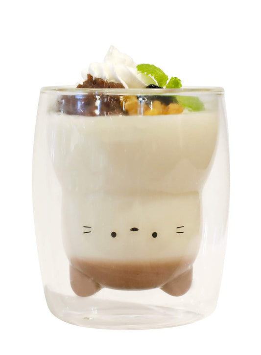 シービージャパン(CB JAPAN) CBJAPAN UCA Heat Resistant Glass Cat 9.1 fl oz (270 ml), Condensation Resistant, 2 Layer Structure, Microwave Safe, Dishwasher Safe, Heat Resistant Animal Glasses