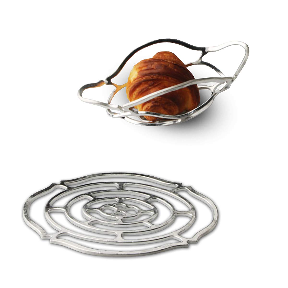 Nosaku 501419 Bendable KAGO - Oval S, Silver, 0.1 x 6.4 inches (0.3 x 16.3 cm), 4.0 inches (10.2 cm), 100% Tin, Case Included, Made in Japan