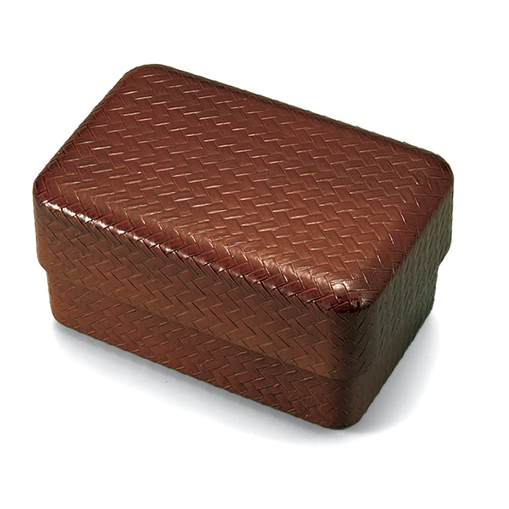 Takenaka Ajiro Bamboo Basket Lunch Box Long Angle Shunkei, Upper Level: 12.2 fl oz (360 ml), Lower Level: 19.4 fl oz (540 ml)