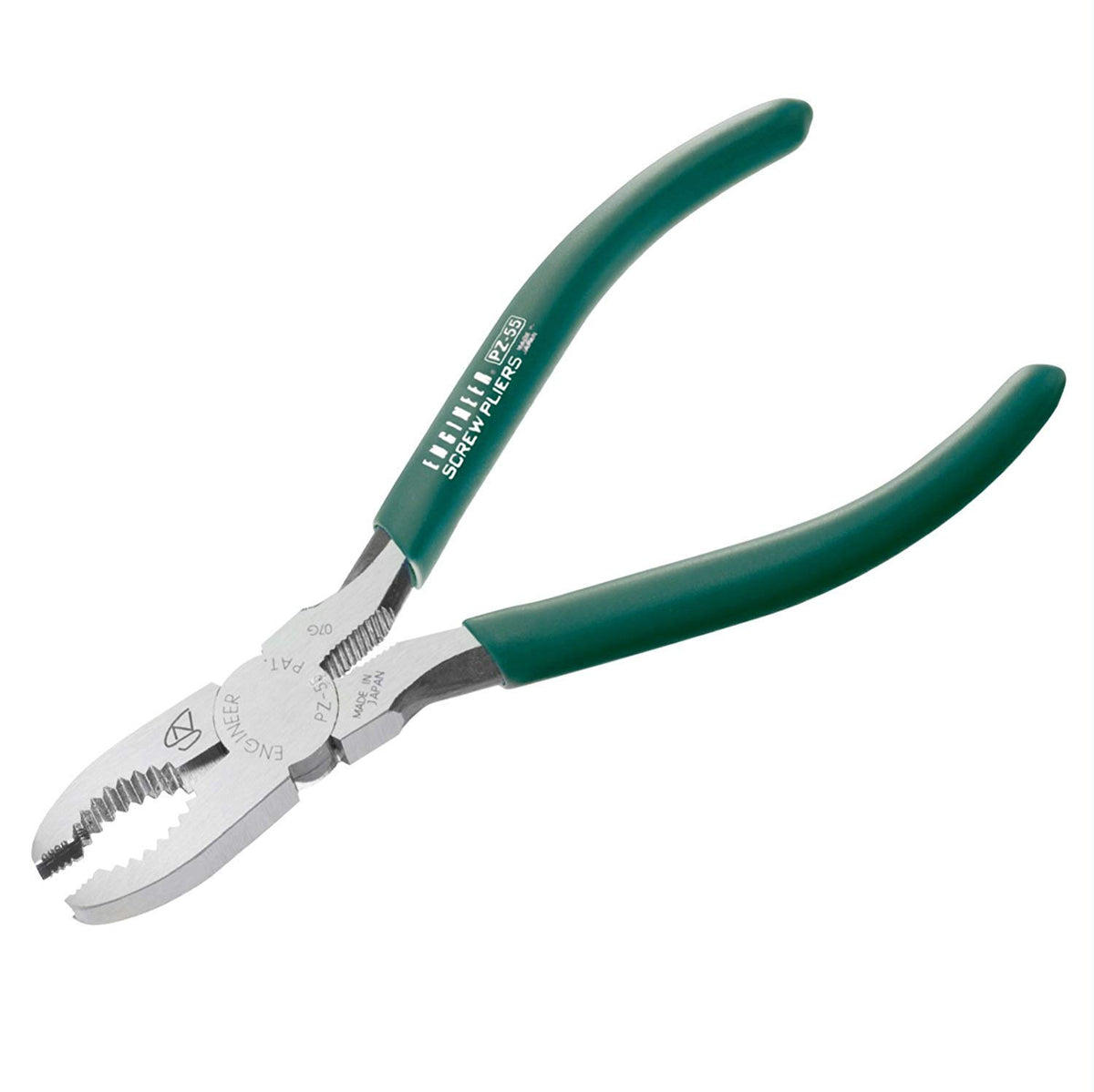 ENGINEER PZ-55 Screw Removal Pliers 150mm Stripped Screw Extractor Made in Japan: Unique Vertically Serrated Carbon Steel Jaws