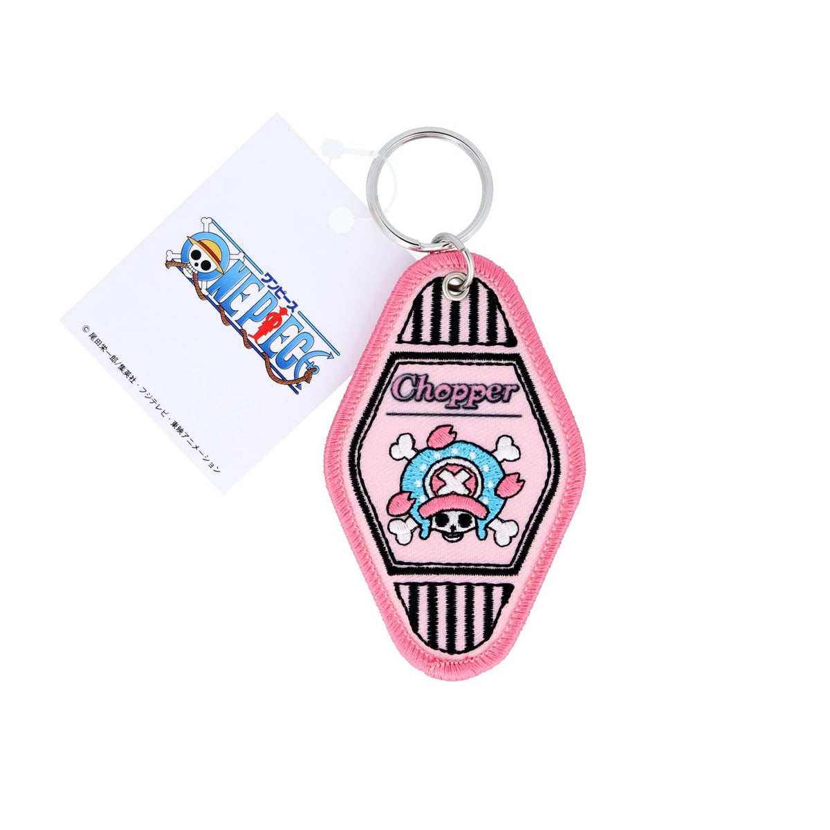 Inagaki Decorative Keychain, One Piece, Chopper Mark, Embroidered Keychain, Height 4.3 x Width 2.2 inches (11 x 5.5 cm) PEKH006