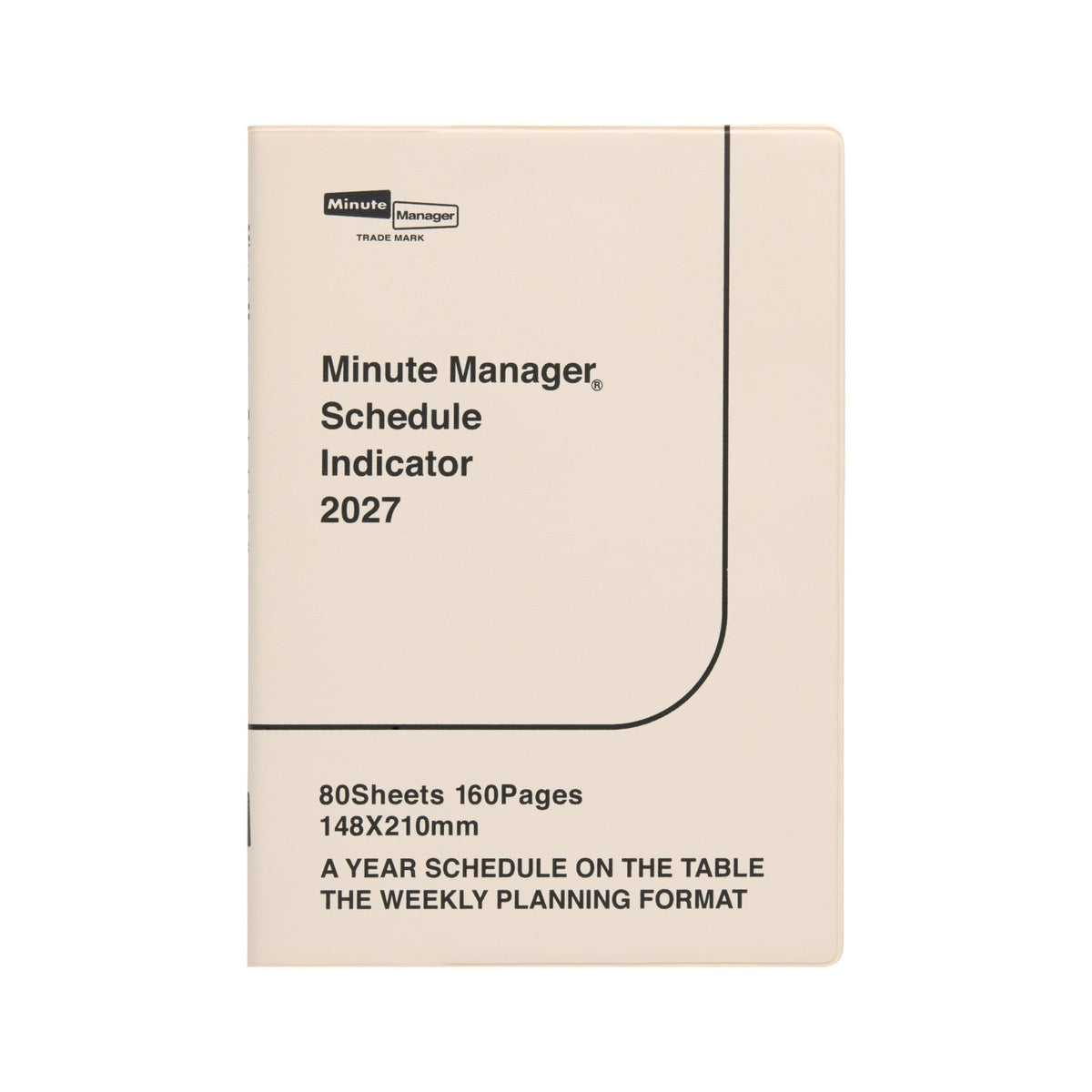 Notebook 2027 High Tide/Minute Manager Ivory / A5 Weekly Left/Starting December 2026 / Weekly Schedule Book