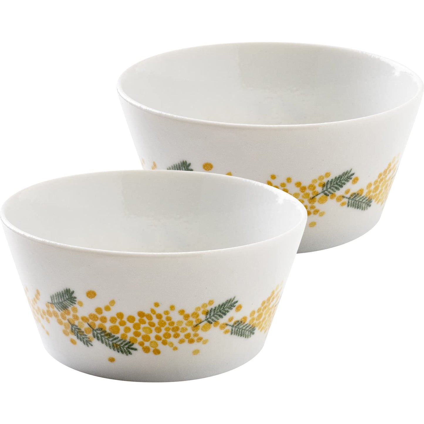 Minoru Pottery Mino Ware PLANTAREE-mimosa 130 Pack Bowl, Set of 2