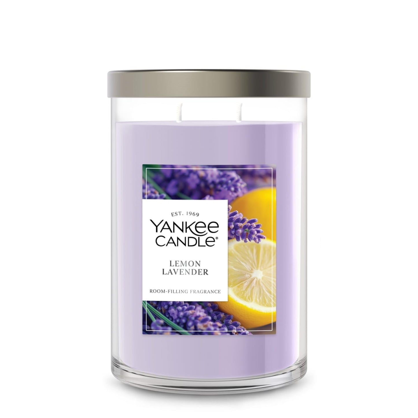 Yankee Candle Lemon Lavender Scented Candle, 20 oz Large Tumbler, 2-Wick, Premium Plant Wax Blend, Up to 80 Hour Burn Time