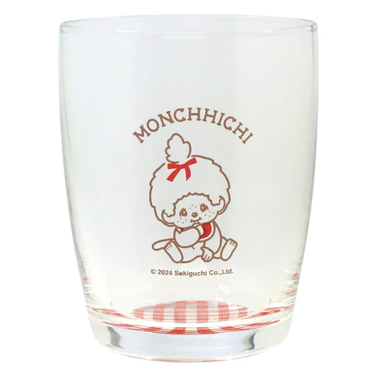 金正陶器(Kaneshotouki) Monchhichi 712106 Juice Glass, Tumbler, Approx. Diameter 2.8 x 3.5 inches (7 x 9 cm), Checker, Tableware, Cup, Goods, Miscellaneous Goods, Clear, Made in Japan
