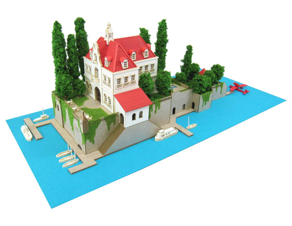 Sankei MK07-15 Miniature Kit Studio Ghibli Series, Beni no Pig, Hotel Adriano, 1/300 Scale, Paper Craft