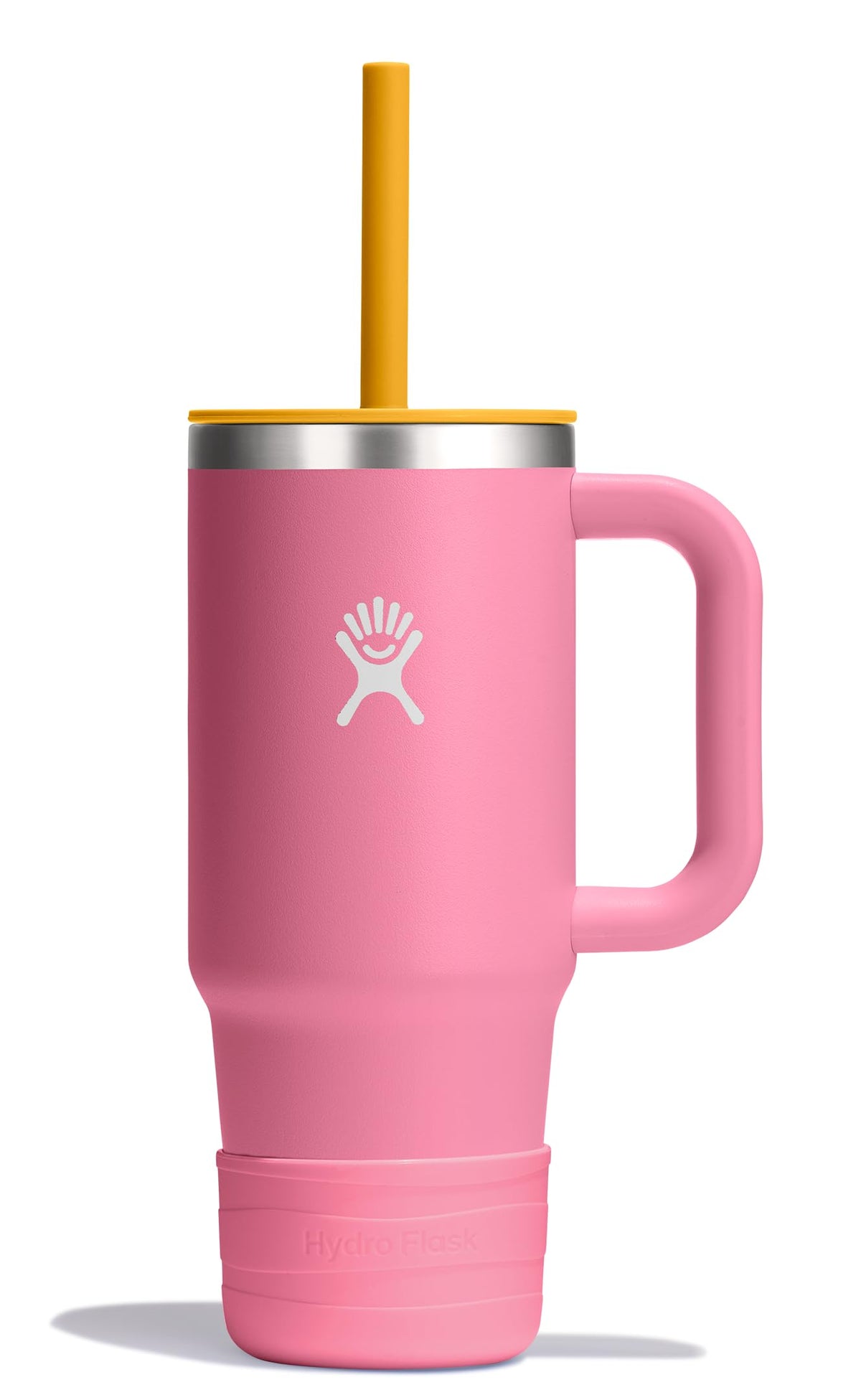 Hydro Flask Kids 24 Oz Travel Tumbler with Handle, Lid and Straw for School - Insulated Stainless Steel in Dahlia Pink