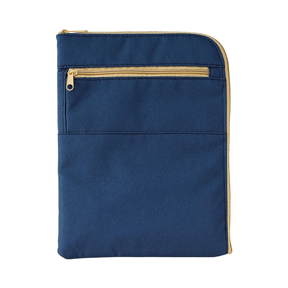 Lihit Lab A372-11 Goshuin Book Pouch, PP Divider, Coin Pocket, Navy
