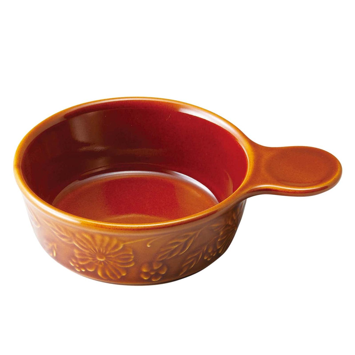 三陶(Santo) Banko Ware 17525 Soup Bowl with Hands, M, Approx. 7.1 x 5.1 inches (18 x 13 cm), Microwave, Oven Safe, Relief Ame, Made in Japan