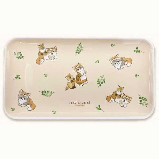 Melamine Tray, Fox, MOFUSAND Size: Approx. 6.0 x 11.0 x 0.6 inches (153 x 280 x 15 mm)