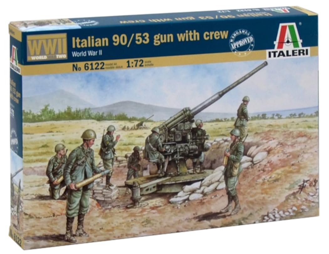 PLATZ ITALERI IT6122 1/72 WW2 ITALY 90/53 ARCHANDIES w/Artillery Plastic Model (Cannon)