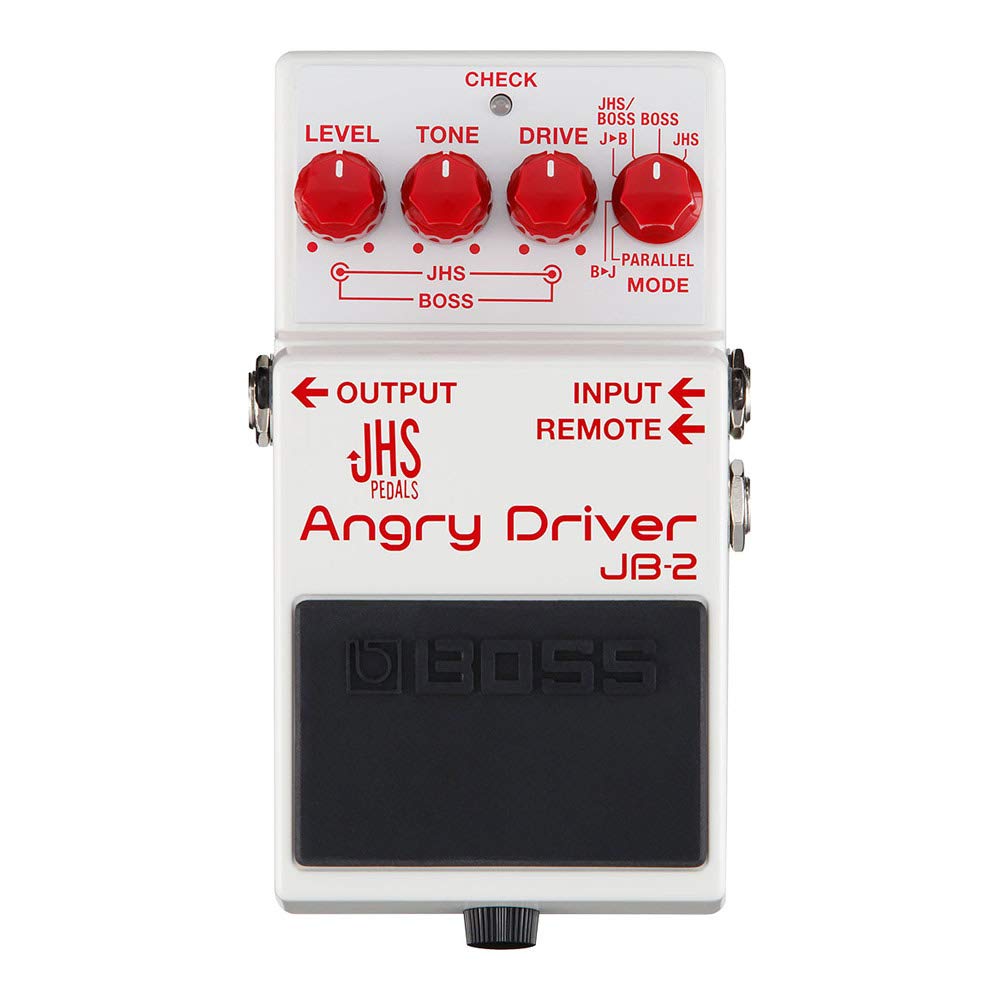 BOSS Jb-2 Angry Driver Distortion Overdrive Pedal, All-New Overdrive Pedal with Massive Tonal Range, Blue, Red, Purple