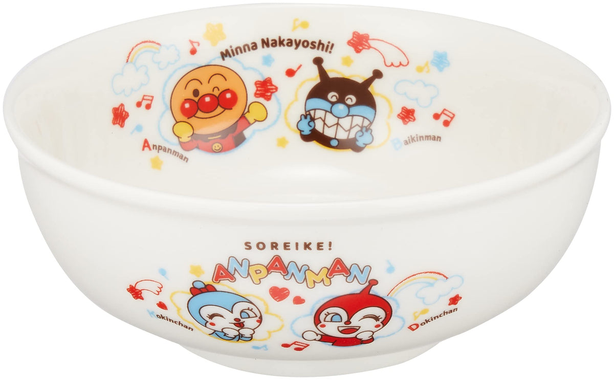 Kin-Jo Pottery 066125 Ceramic "Anpanman" Ramen Bowl Bowl Approx. 5.9 inches (15 cm) Nakayoshi Series White