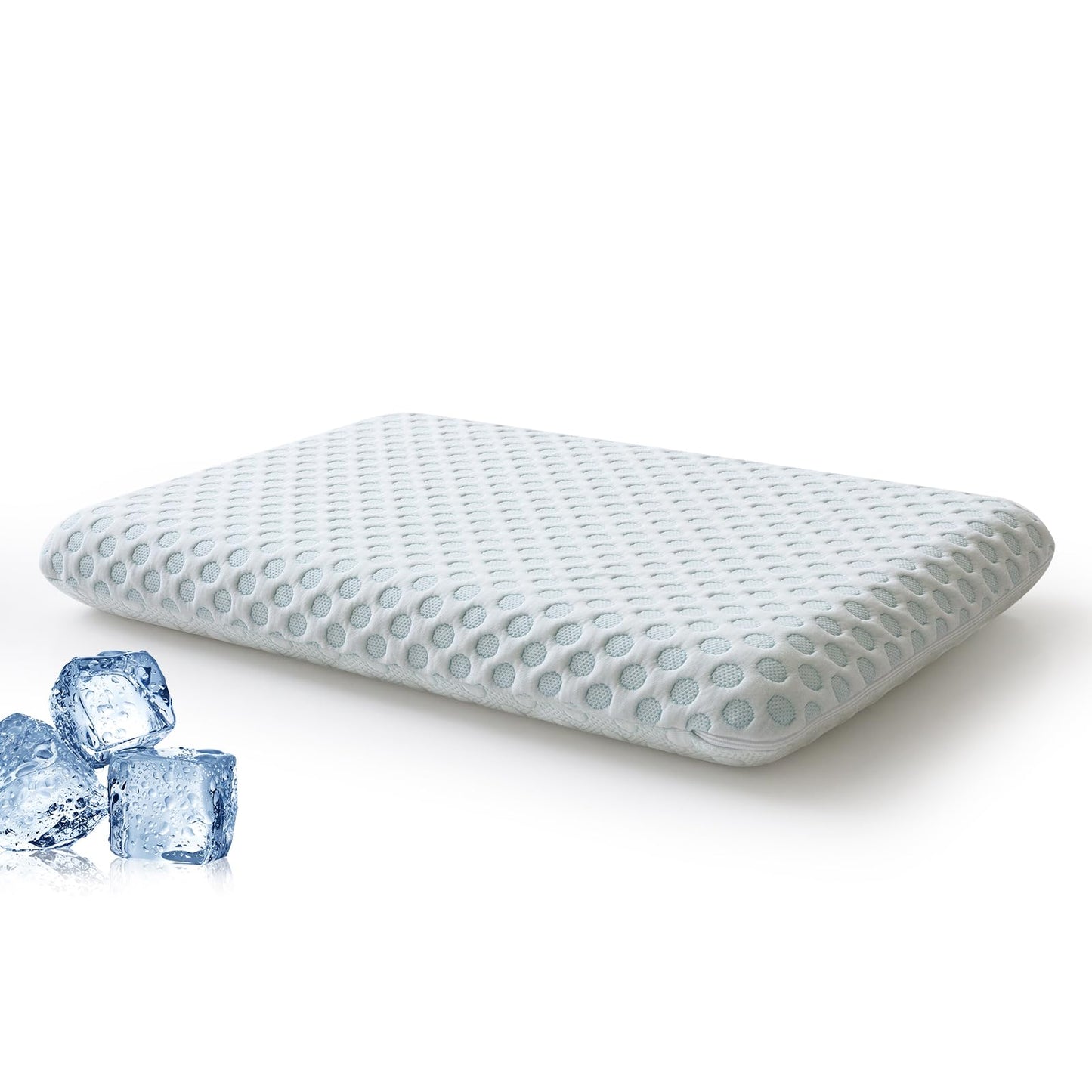 Vipbear Ultra Thin Pillow 2.75" – Slim Pillows for Stomach, Side & Back Sleepers, Gel Infused Memory Foam with Dual-Sided Cooling, CertiPUR-US Certified, Standard Size