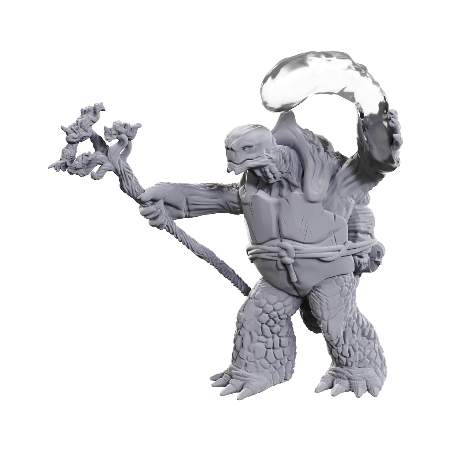 WizKids Dungeons & Dragons Nolzur's Marvelous Miniatures: Tortle Druid & Wild Shape Giant Lizard | Unpainted Miniatures | Wave 24
