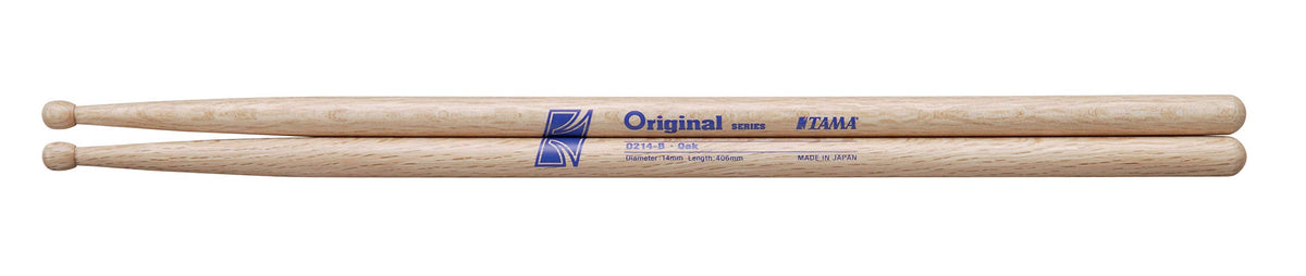 Tama O214-B Pair of Oak Chopsticks with Round Tip, Diameter 14 mm