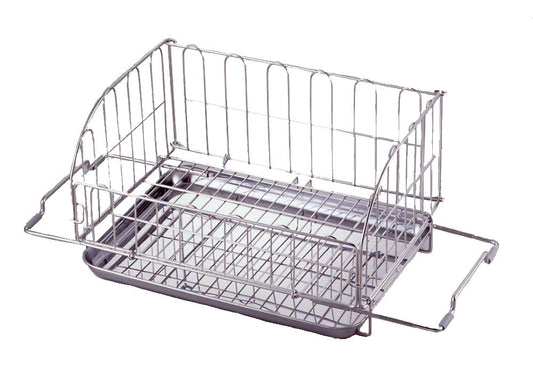 Yoshikawa 1304277 Dish Drainer Rack, Sliding, Foldable, Storage/14.6 x 10.8 x 7.8 inches (37 x 25.5 x 19.7 cm), Dish Drainer, Kitchen, Sink Tray, Kitchen Basket