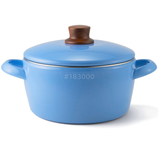 Fuji Horo NA-20W.ZB Two-Handed Pot, 7.9 inches (20 cm), Zenith Blue, IH Compatible, Natural Series