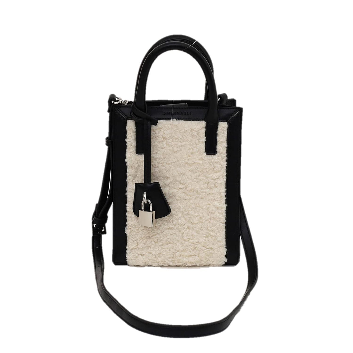 Samir Nasri 2252211004 Women's Tote Bag, Frame, 2-Way Curly Mini Tote Bag, Black (210)