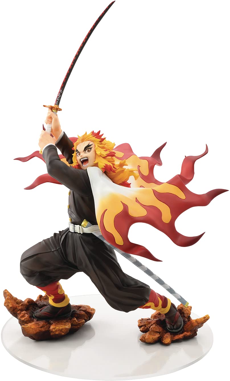 Bell Fine Demon Slayer: Kimetsu no Yaiba: Kyojuro Rengoku 1:8 Scale PVC Figure, Multicolor