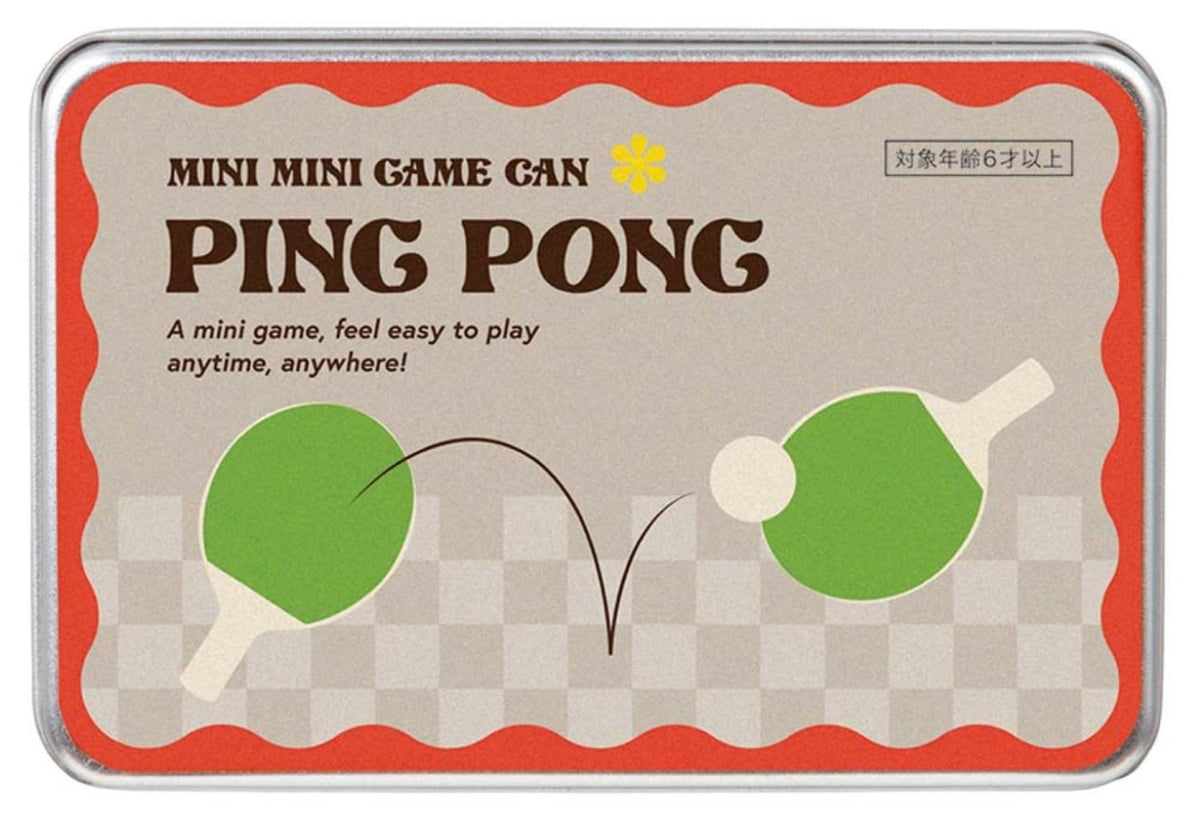 デコレ(Decole) Deco CS-38315 Mini Game Tin Ping Pong, Approx. 4.8 x 3.3 x 0.9 inches (123 x 84 x 24 mm)