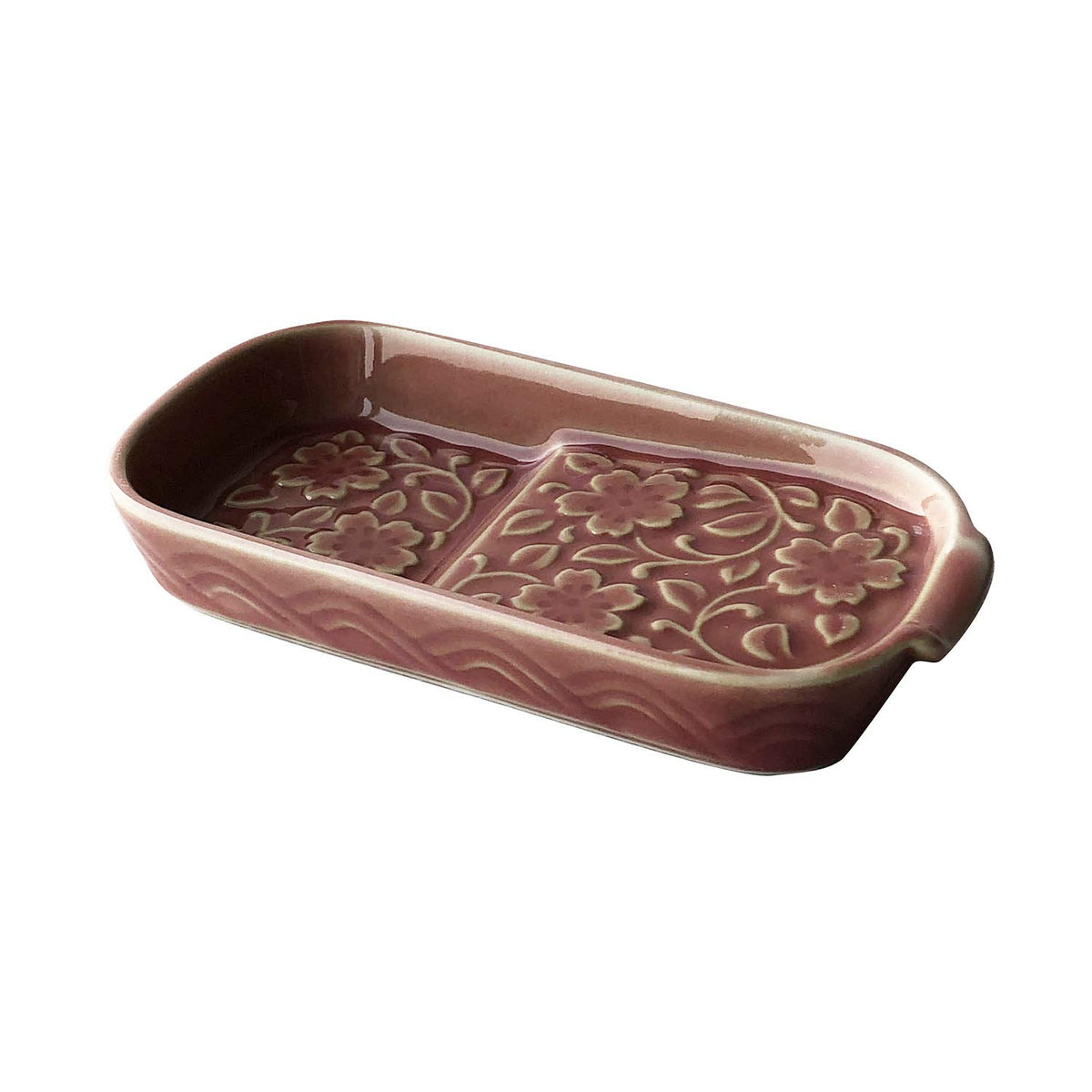 Saikai Pottery 10279 Hasami Ware Chisel Dish (Soy Sauce Plate), Maron, 4.7 inches (12 cm)