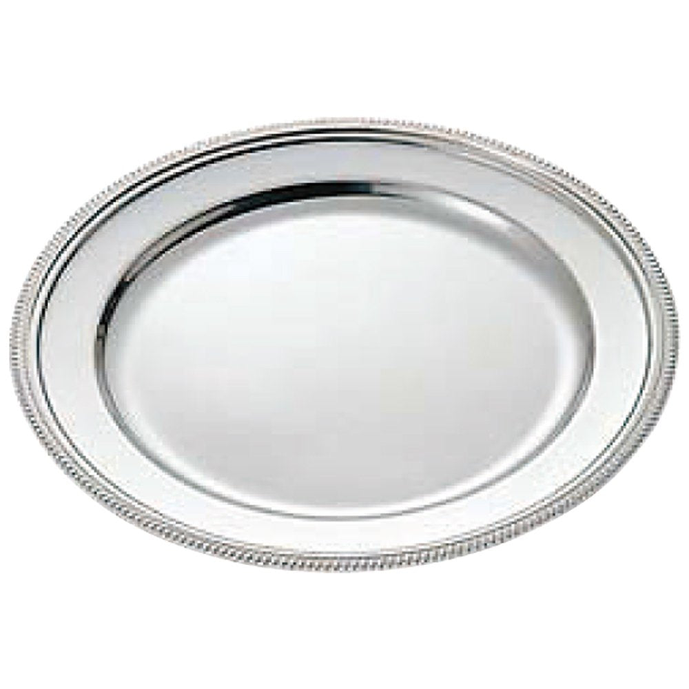 Yamashita Kogei 04-0773-0307 SW 18-8 Kikuchi Round Plate, 16 Inch