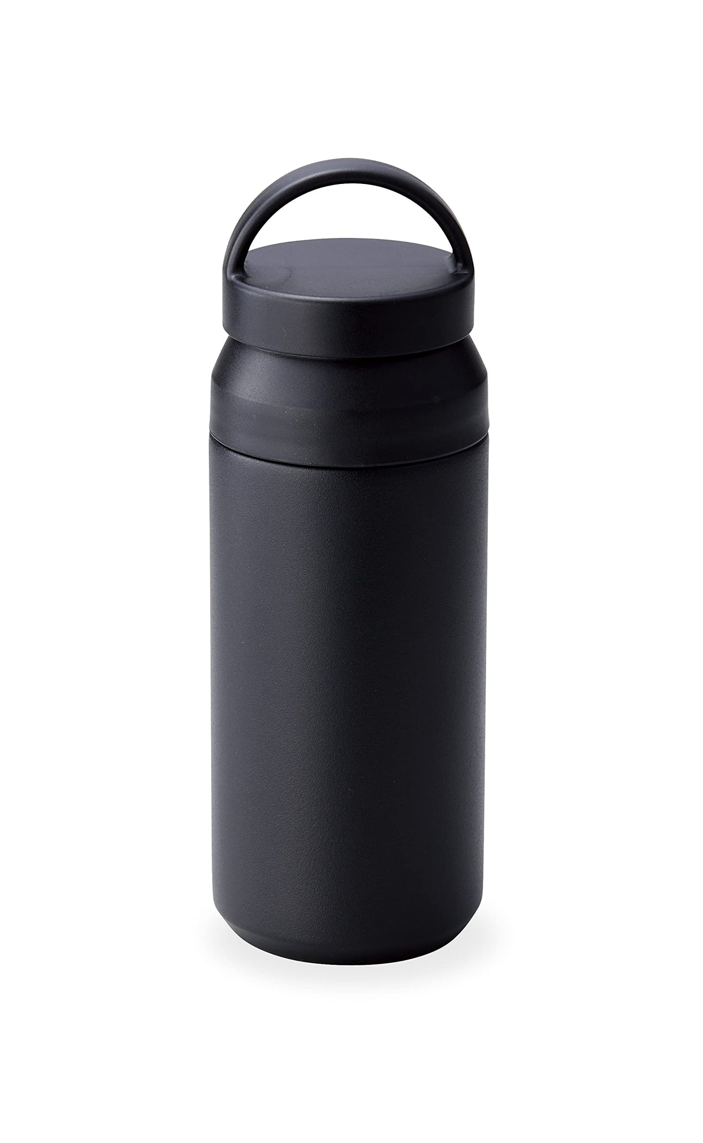 Dolce Duo SB-1694 Water Bottle with Handle, Mug Bottle, 11.8 fl oz (340 ml), Vacuum Insulated, Heat and Cold Retention, Vacuum Stainless Steel Bottle, Double Wall Construction, Black