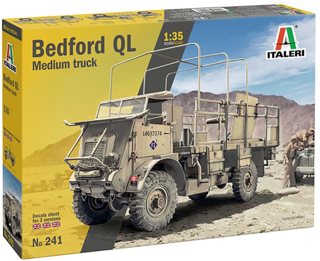 Platz ITALERI IT0241 1/35 WW2 British Bedford QL Medium Military Truck Plastic Model (Combat Vehicle)