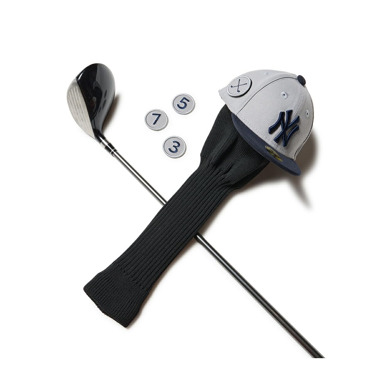 New Era NEYYAN Gry NVY Golf Headcover, MLB Fairway Wood, NY Gray/Navy, One Size GF FW Cover
