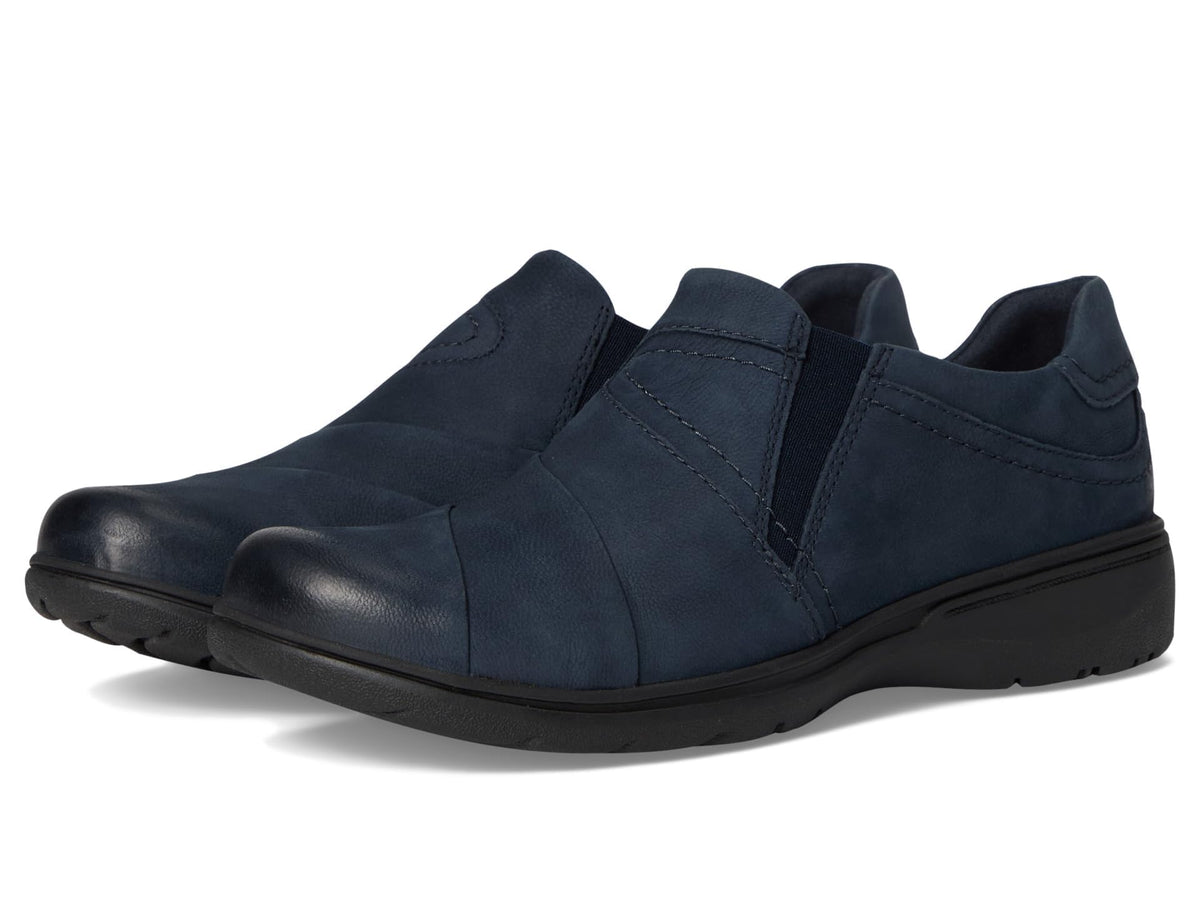 Clarks Collection Women's Carleigh Abby Loafer, Navy Nubuck, 7 M US