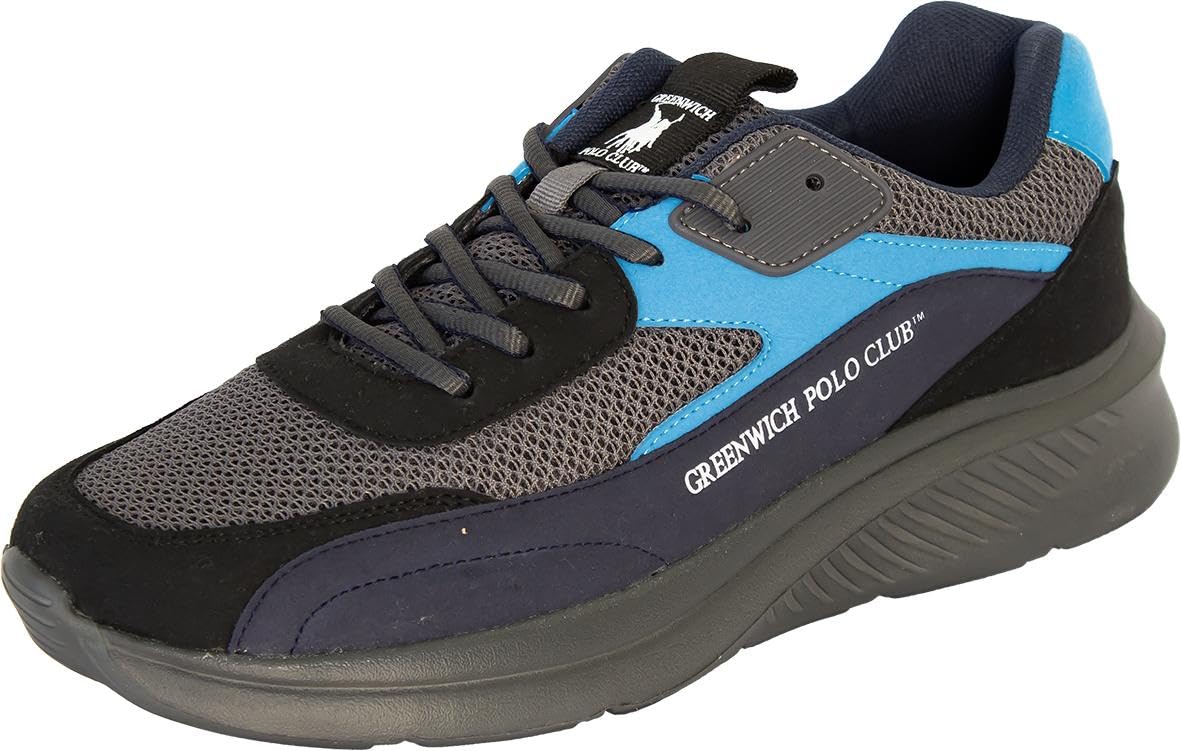 STAR TRADING(スタートレーディング) Men's Greenwich Polo Club Shoes, Sneakers, Lightweight, Easy to Wear, Gray, 26.0 cm