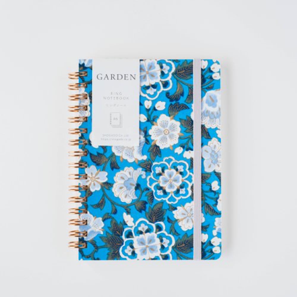 尚雅堂 Shogado 22100 Notebook A6 Ring Notebook GARDEN4