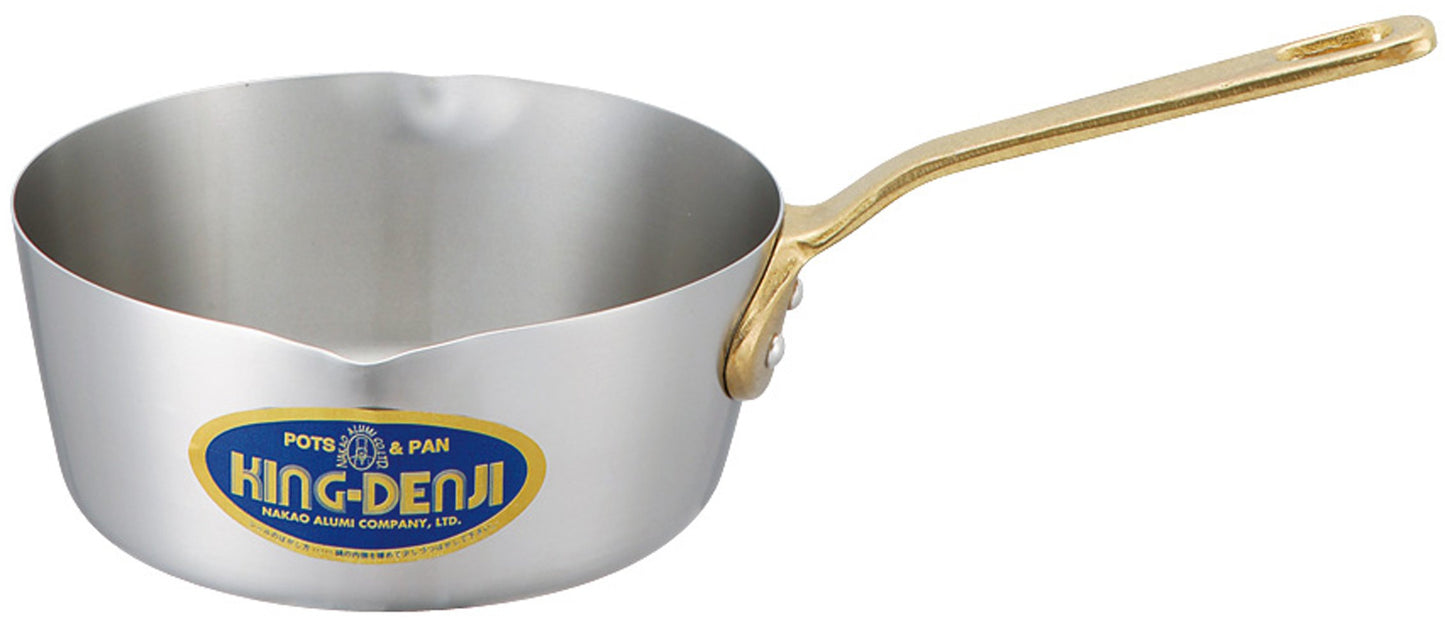 KingDenji Yukihira Pot 5.9 inches (15 cm) - Silver, Stainless Steel, 0.8L, Uncoated, 1.6 lbs, With Scale, Has Lid