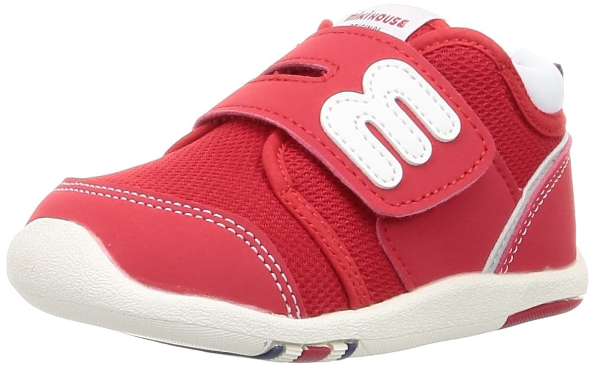 Miki House 11-9303-498 Baby Shoes, red, 13.5 cm