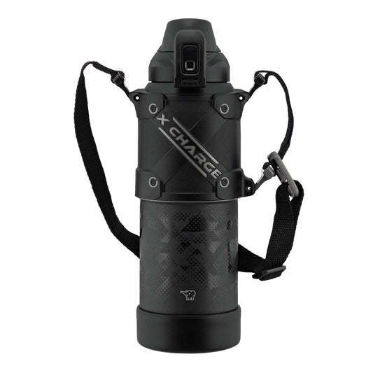 Zojirushi SD-HB10-BA Cool Bottle Water Bottle, 3.3 gal (1.0 L), Sports Type, Seamless Stop, Impact and Abrasion Resistant Protective Armor, Black