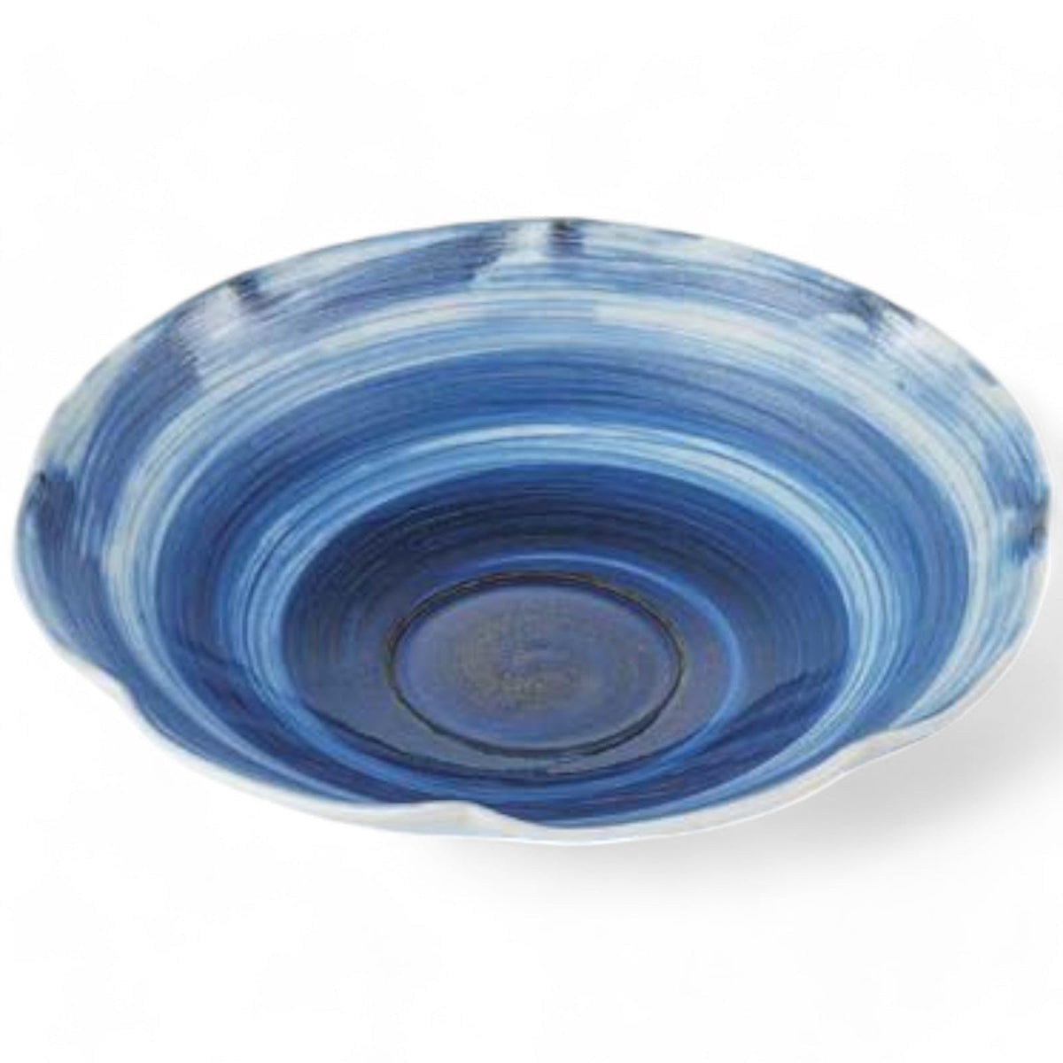 匠美風(Sho Bifu) Takumikaze Arita Ware Plate, Goth Roll Silver Plate, Wahara Shallow Flat Pot, Made in Japan