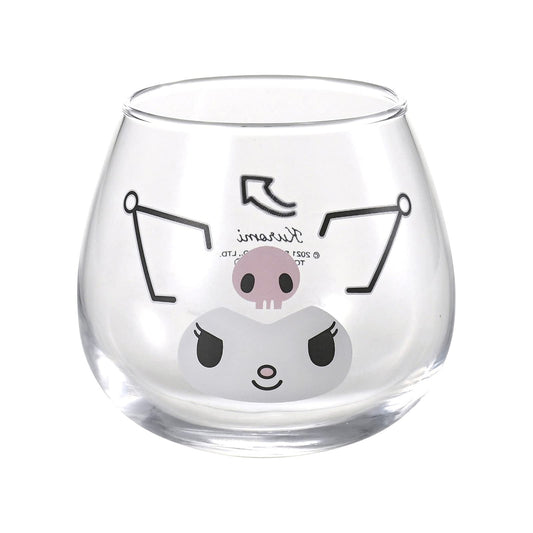 Sanrio 501135 Kuromi Wobble Tumbler, 11.8 fl oz (320 ml), Face, Made in Japan