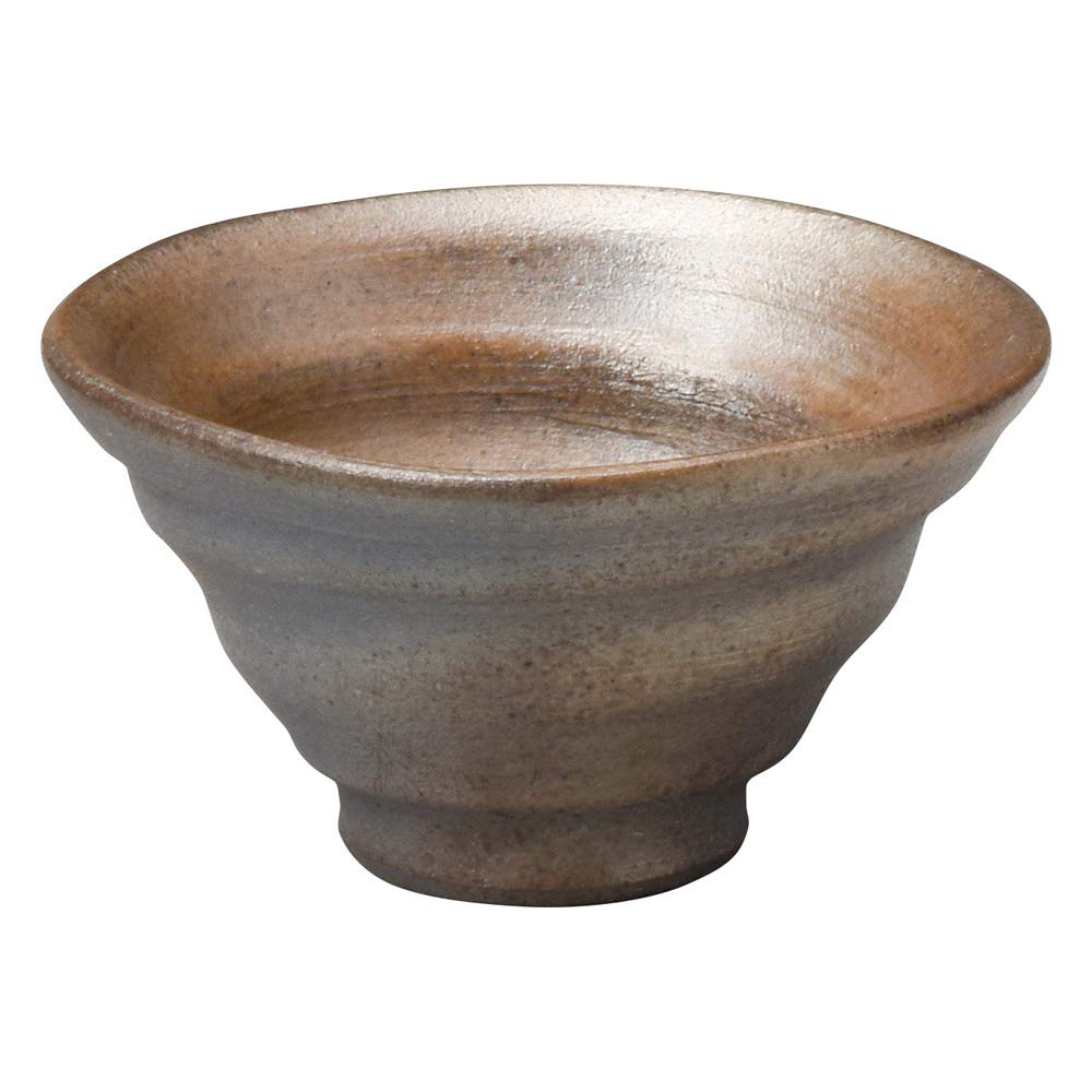 丸伊製陶 Marui Pottery MR-3-3125 Shigaraki Ware Hechimon Guinomi, Red Copper Baking