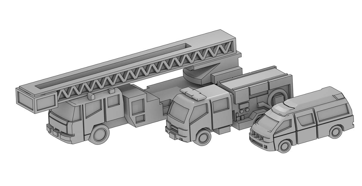モデリウム Moderium 1/700 TFS Series Car Set E Resin Kit T19V700-008M