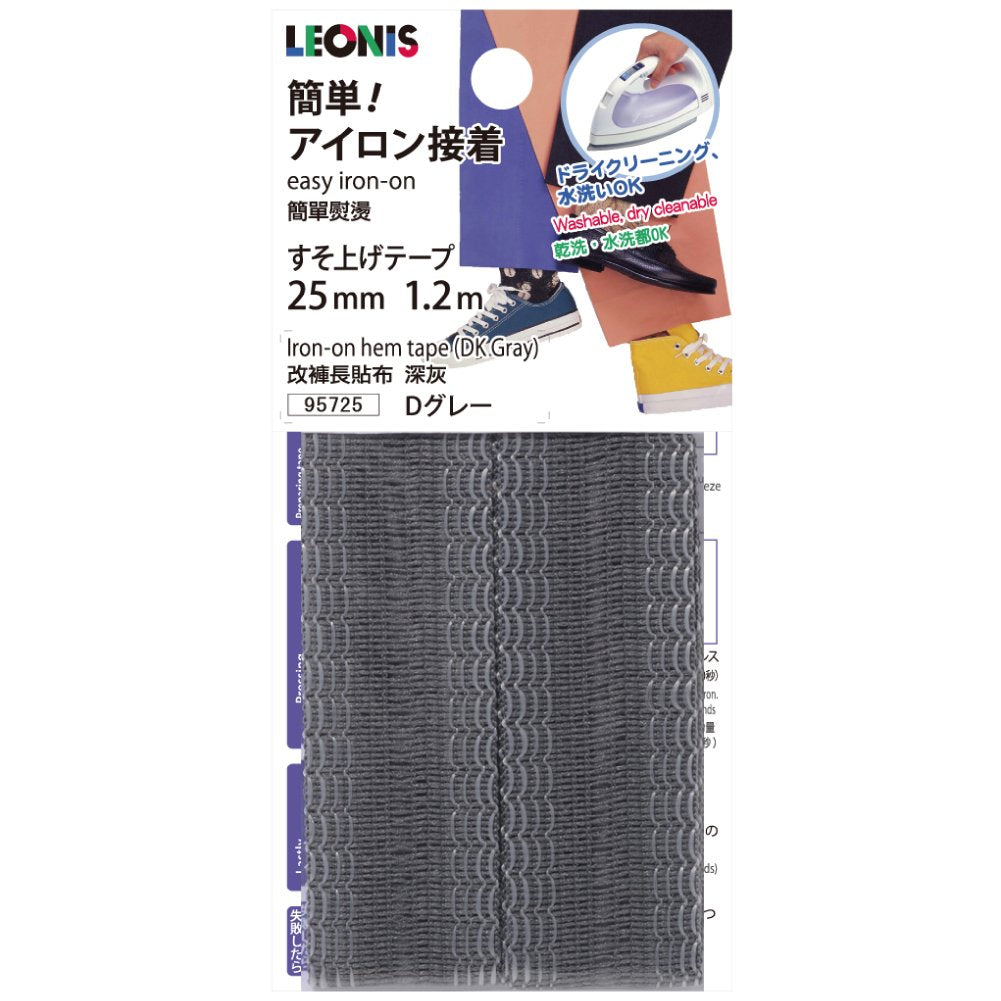 LEONIS Polyester Iron-On Hem Clothing Tape 1inch x 1.3yd (25mm x 1.2m) White [ 95721 ]
