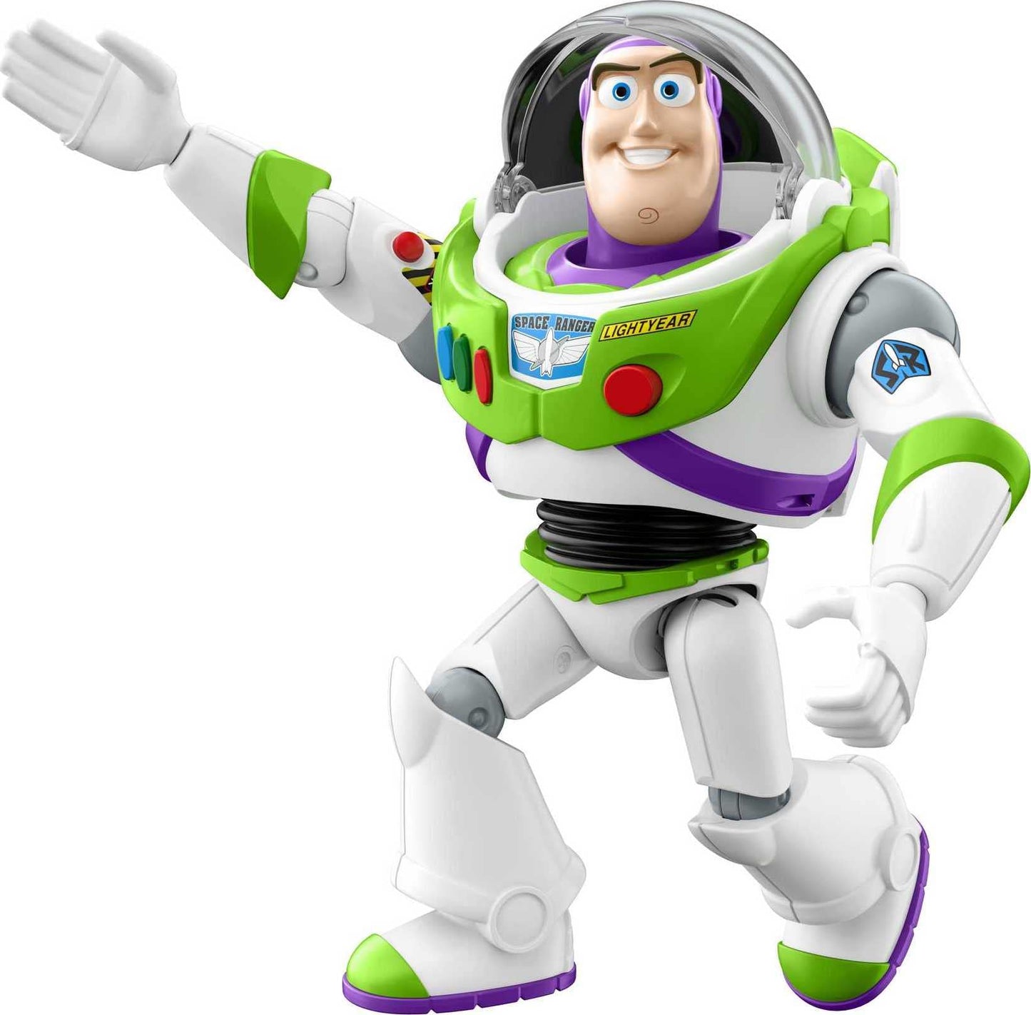 Mattel Disney Pixar Toy Story Talking Buzz Lightyear Action Figure with Motion, Action Chop 10-inch Collectible Toy with 30+ Sounds & Phrases