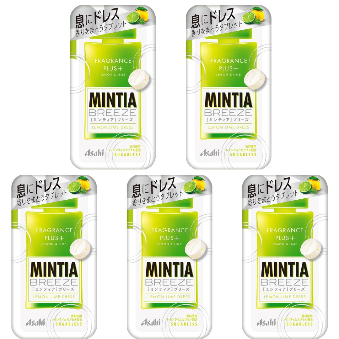 Mintia Breeze Japanese Mint Tablet Candy Lemon Lime 30 Tablets Set Of 5