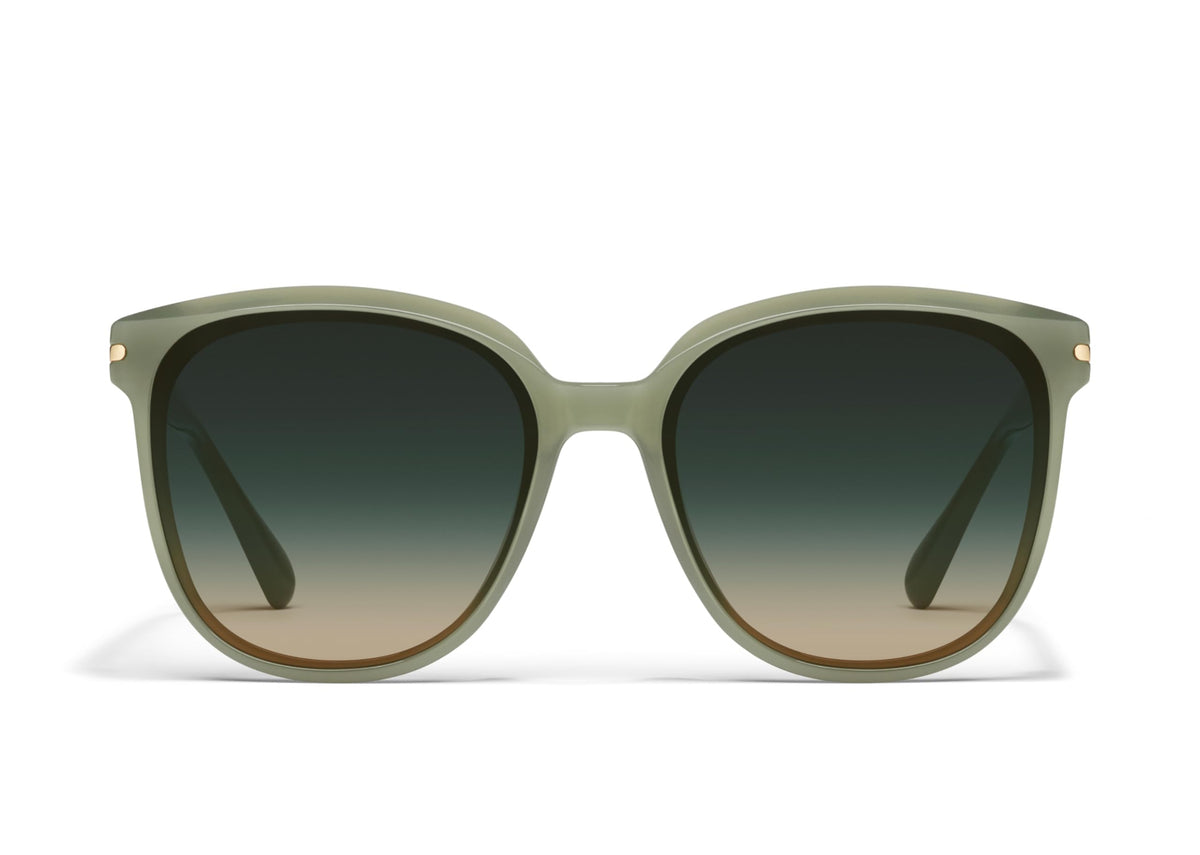 QUAY - Sunglasses for Men & Women, Oversized Sunglasses with UV Protection (Jade, Palm Taupe)