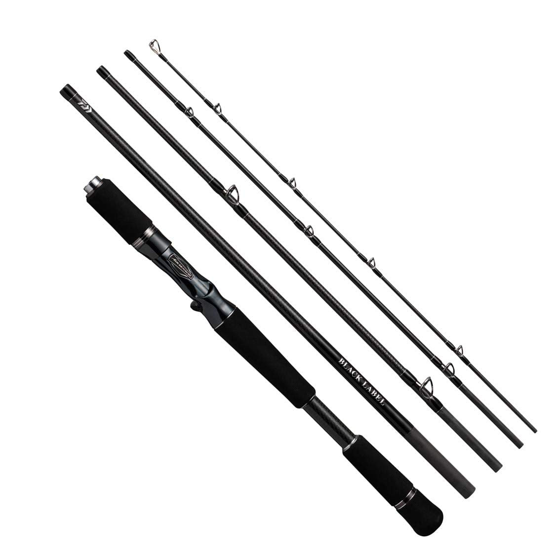 Daiwa 21 Black Label Travel C66M-5 Medium Heavy Bass Fishing Rod, Casting, 5.8 ft (1.98 m), 16 Pieces, Carbon Fiber, 8-16 lb Line, Fast Action
