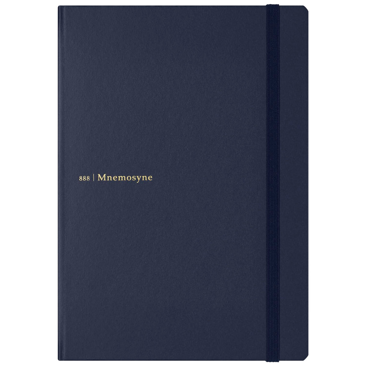 Maruman Mnemosyne Dot Grid Journal- A5, 8.5" x 6.02", 120 Sheets / 240 Pages, 5mm Doted Notebook, Book-bound With Premium Navy Hardcover, Includes Bookmark & Elastic Closure, Made in Japan