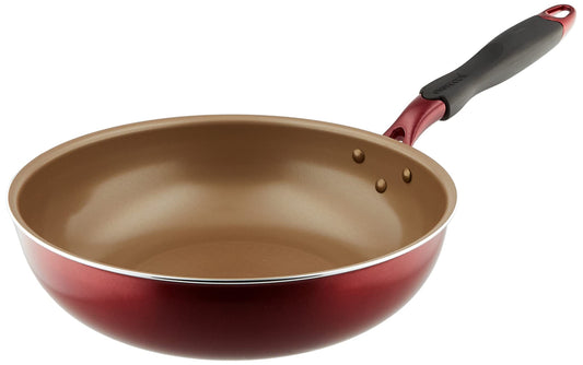 Evercookα Fry Pan, 11.0 inches (28 cm), Compatible with All Heat Sources (Induction Compatible), PFOA PFOS Free, Wine Red, Doshisha